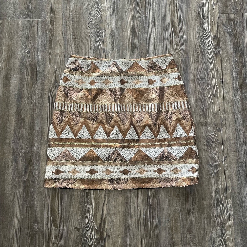 Gold and white sparkle skirt